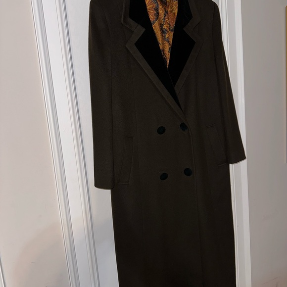HOLLY DEB, BROWN, 100% WOOL, MEN’S DOUBLE-BREASTED DESIGNER OVERCOAT     Size: L - Picture 11 of 11